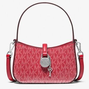 MICHAEL KORS Red LYRA Extra Small Crossbody Bag NWT